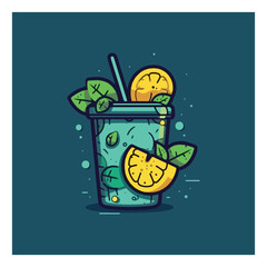 lemonade drink simple modern logo