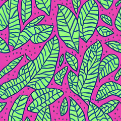 seamless pattern with leaves