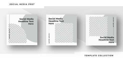 Design promotion social media headline text here template. instagram banner template