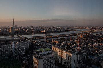 船堀タワーから観る東京の景色
