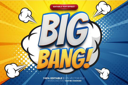 Super Big Bang Comic Bold 3D Editable text Effect Style