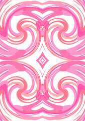 Fototapeta na wymiar The background image is in pink tones, using shapes to arrange. Composition with gradation used for graphics