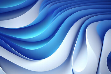 Obraz na płótnie Canvas 青色のウェーブデジタルグラフィック3D背景