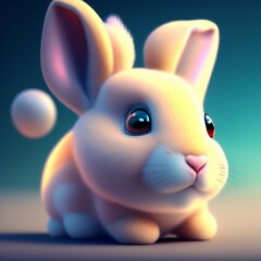 Super Cute Bunny  look attractive with generative AI