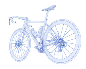 Naklejka premium Fast bike isolated on transparent background. 3d rendering - illustration