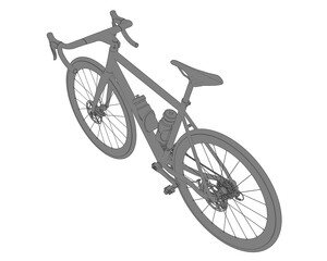 Fast bike isolated on transparent background. 3d rendering - illustration