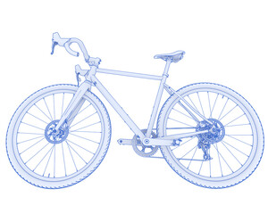 Fast bike isolated on transparent background. 3d rendering - illustration