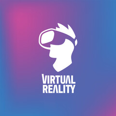 Virtual Reality Futuristic Head Logo