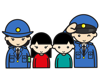 警官たちと子供たち