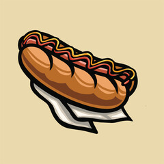 hot dog vector illustration