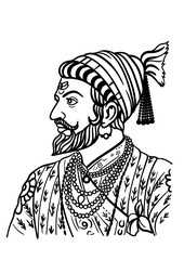 Shivaji Maharaj vector art 