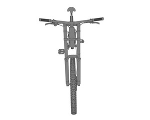 Naklejka premium Realistic bike isolated on transparent background. 3d rendering - illustration