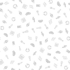 Music Seamless Pattern Background. Vector texture illustration.