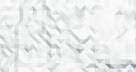 Abstract white background geometric pattern of mosaic wall 3d render