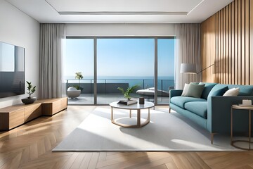 Fototapeta na wymiar Modern Beach House with an Amazing Coastal View