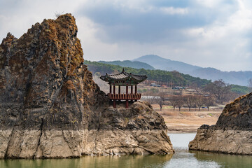 Dodamsambong, a historical site in Danyang, Korea