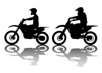 Sports bike and people white background