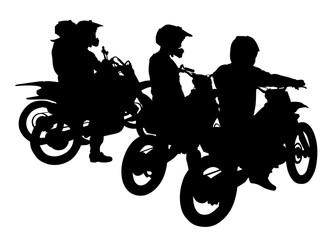 Sports bike and people white background