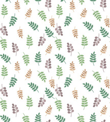 Floral paper cut pattern design on transparent background in PNG. Seamless floral pattern with paper cut flowers and leaves. Paper flowers ornament. 