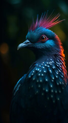 Victoria Crowned Pigeon HD Portrait, Bird Photography