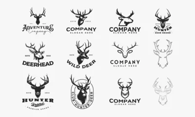 Foto op Aluminium collection of deer logo icon and vector © mufurii
