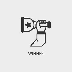 Winner vector icon illustration sign