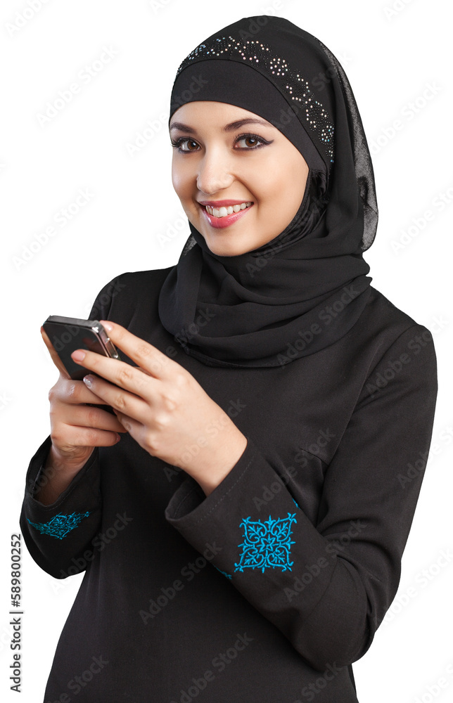 Sticker arab scarf mobile device ethnicity mobile phone culture adult