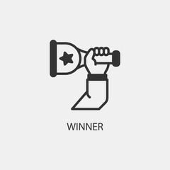 Winner vector icon illustration sign