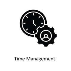 Time Management  Vector Solid Icons. Simple stock illustration stock