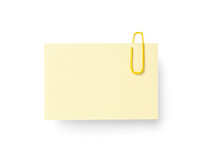 Paper sheet with clip on white background