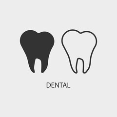 Dental vector icon illustration sign