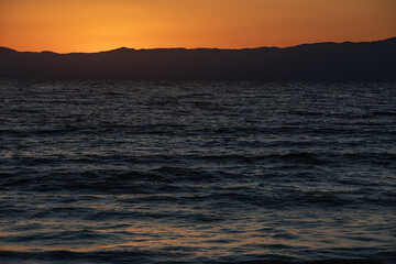 Fototapeta premium 江ノ島の風景・夕日・夕焼け