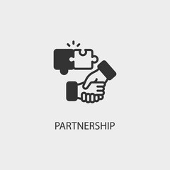 Partnership vector icon illustration sign