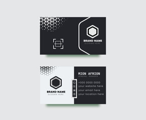 black and white luxury business card design, Creative and Clean Template.
