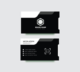 black and white luxury business card design, Creative and Clean Template.
