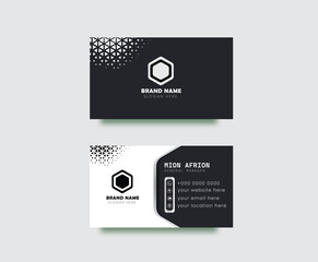 black and white luxury business card design, Creative and Clean Template.