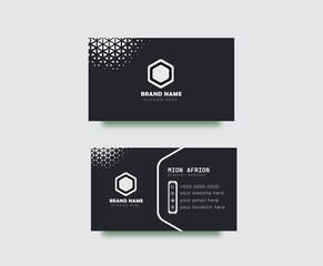 black and white luxury business card design, Creative and Clean Template.