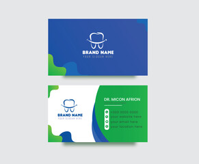 Business card design for Dental, dentist office and clinic
