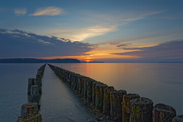 Sonnenuntergang am Bodden, Ostsee, Rügen