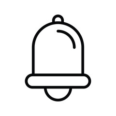 Notification bell icon with white background stock illustration