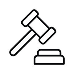 Law icon with white background stock illustration