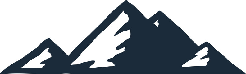 Adventure Mountain Flat Hand Drawn Illustration