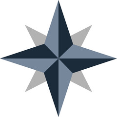 Obraz premium Adventure Compass Flat Hand Drawn Illustration