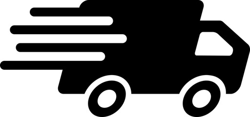 Truck vector icon. Free shipping icon.