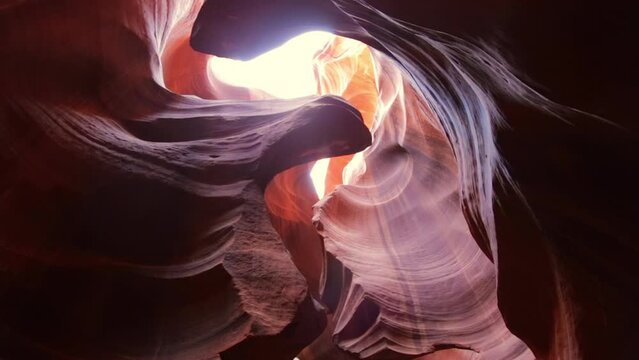 Curved sandstone ravines of Upper Antelope Canyon