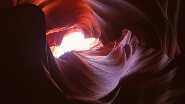 Multi-colored sandstone slots of Upper Antelope Canyon