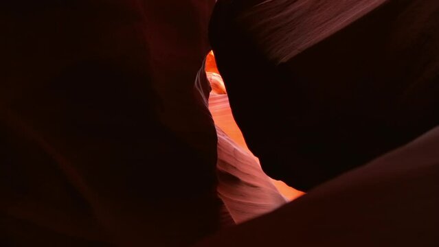Colored sandstone fissure inside Upper Antelope Canyon, USA