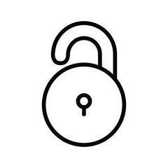 Unlock icon with white background stock illustration