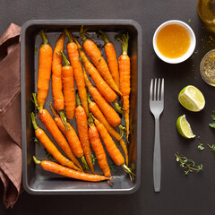 Roasted honey glazed carrots