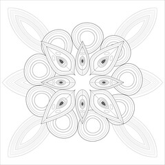 Coloring Books for adults. Hand drawn flowers in zentangle style for t-shirt design or tattoo and coloring book